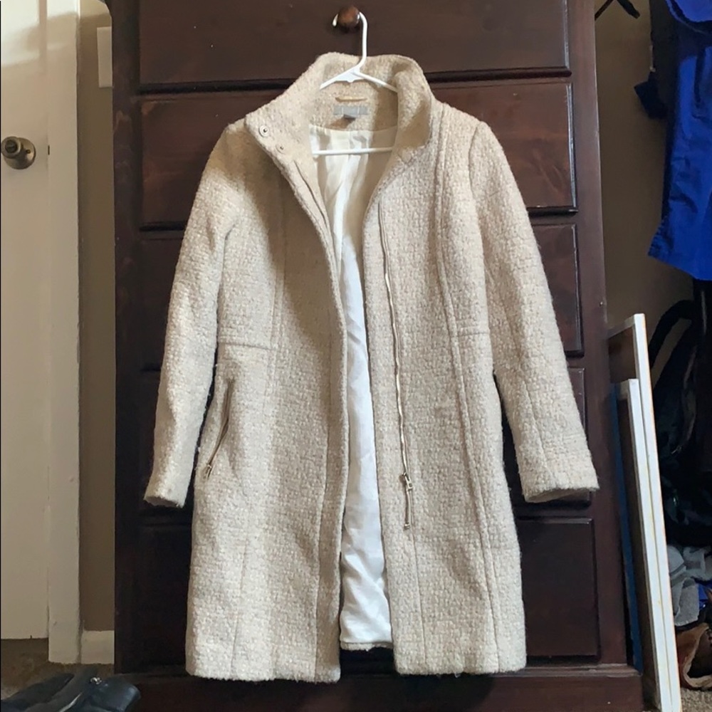 Cream colored 100% wool coat